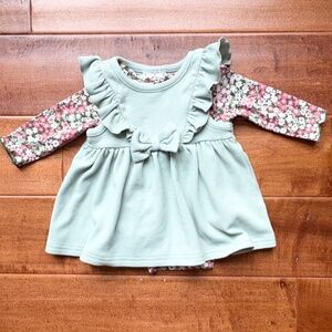 JUST LIZZY Baby Girl 3Months Set Floral Romper Bow-knot Ruffle